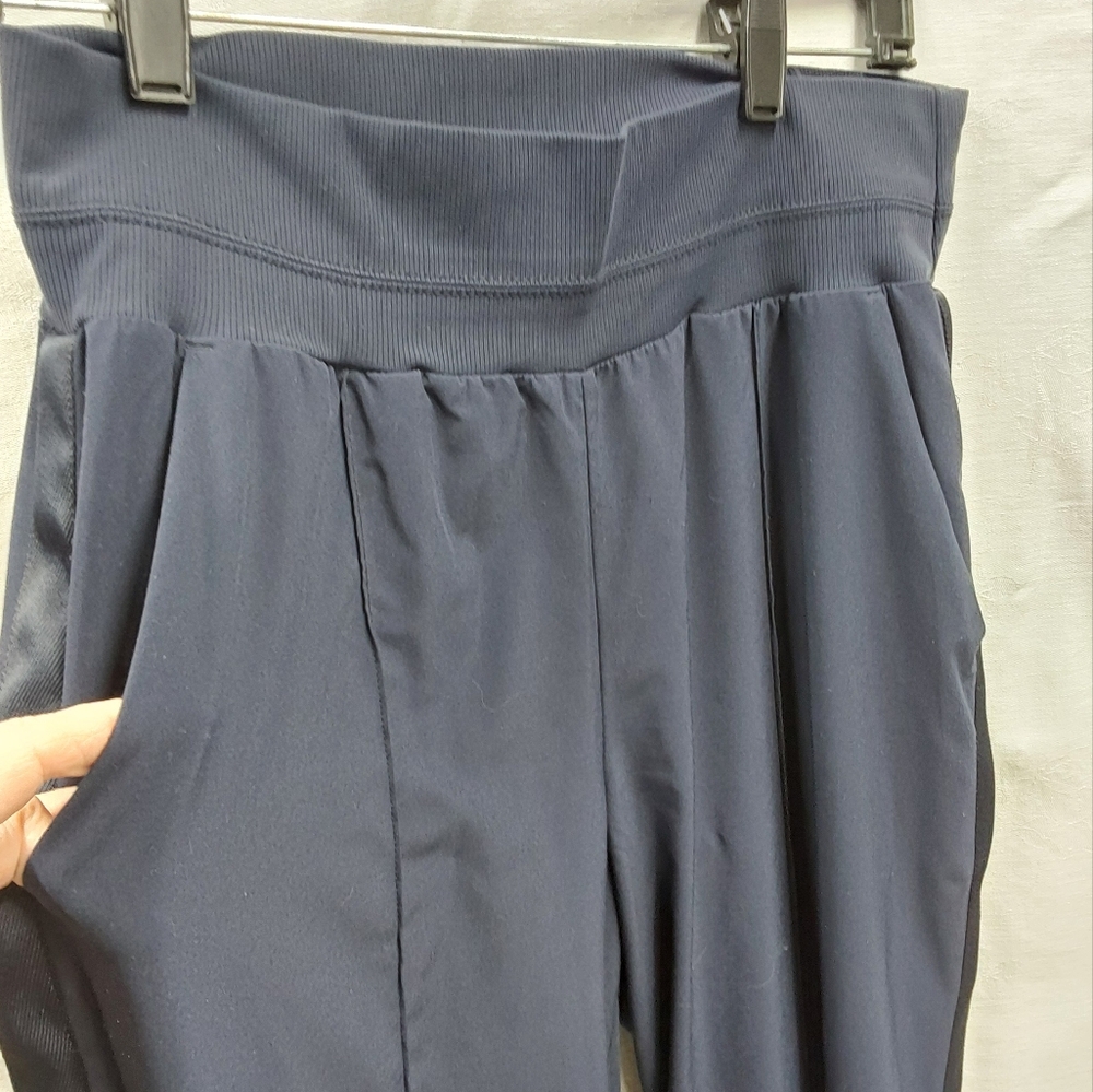 Athleta Womens Nolita Blue Wide Leg Pant With Elastic Waist And Zip Back Pockets - Picture 8 of 11